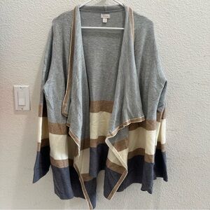 Pixley Women Cardigan Open Waterfall Sweater Size 2x